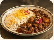 خورش با پلو